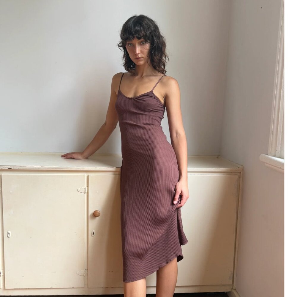 NWT Juem Rafi Midi Dress Raisin Brown sz 10